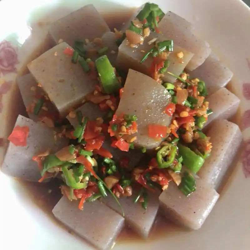 黑暗减肥料理凉拌魔芋豆腐