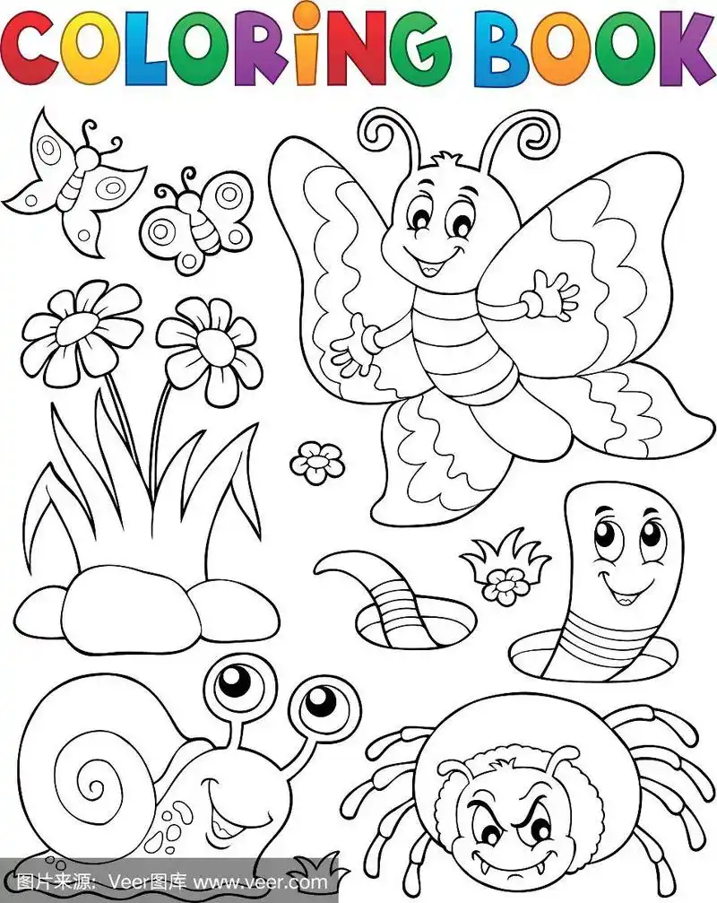 用小动物涂色书4