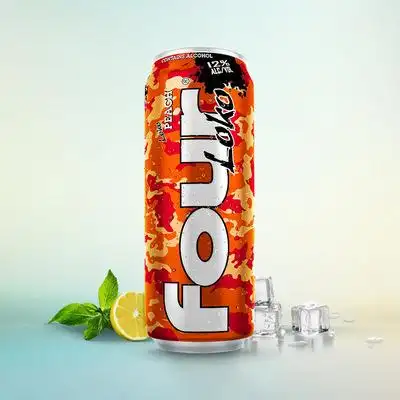 美国进口原装 fourloko四洛克预调鸡尾酒 水蜜桃味 695ml*12听