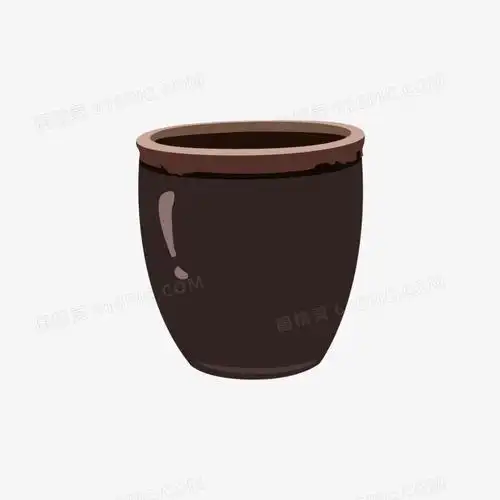 手绘卡通农家水缸免抠元素