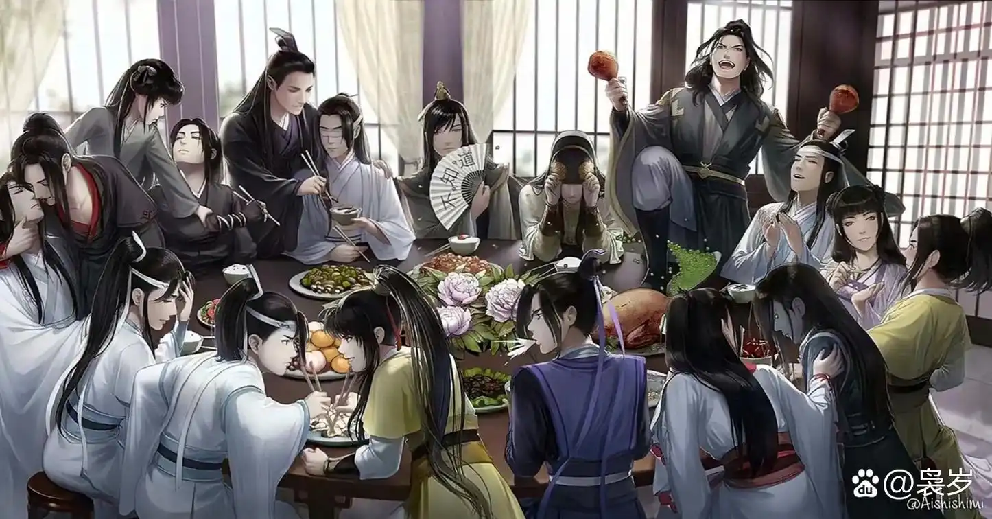 我们独自亲亲 金凌:我先夹的 蓝景仪:我先 江澄:这俩发申金 #魔道祖师