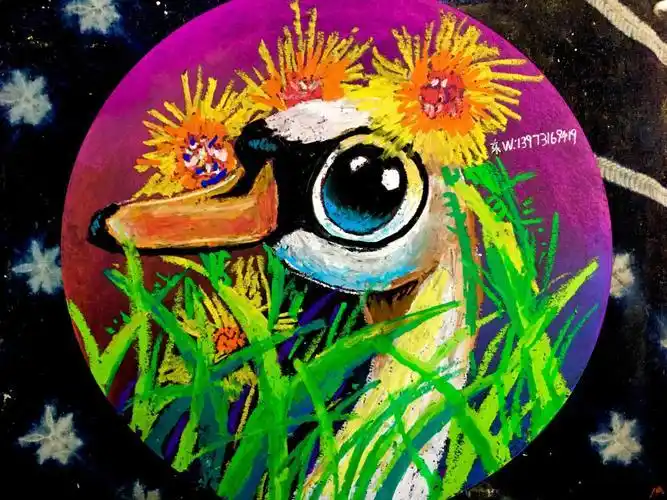 儿童画 简笔画 卡通 动物 重彩 写生 速写  - 堆糖简笔画兔子油画棒教