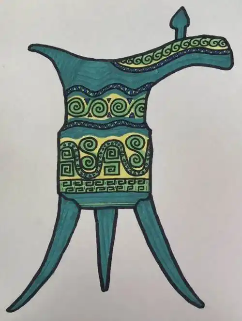 青铜器简笔画 青铜器简笔画图片大全