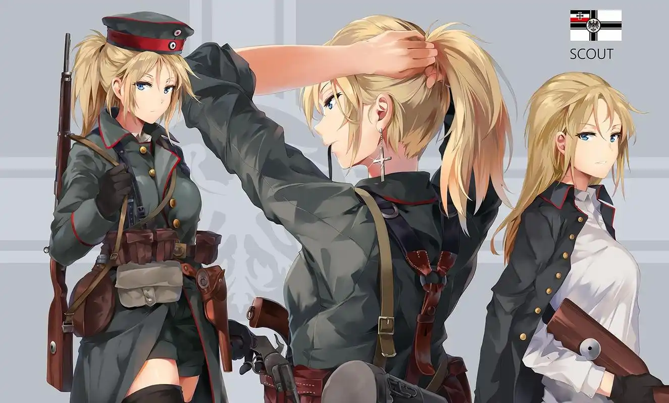 「动漫」二战对决的妹子