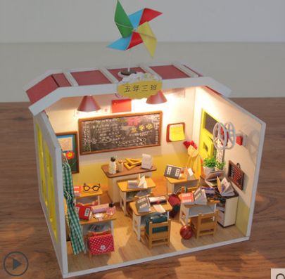 同学礼物拼接房子女生同桌的你 手工diy小屋子模型材料包自制教室