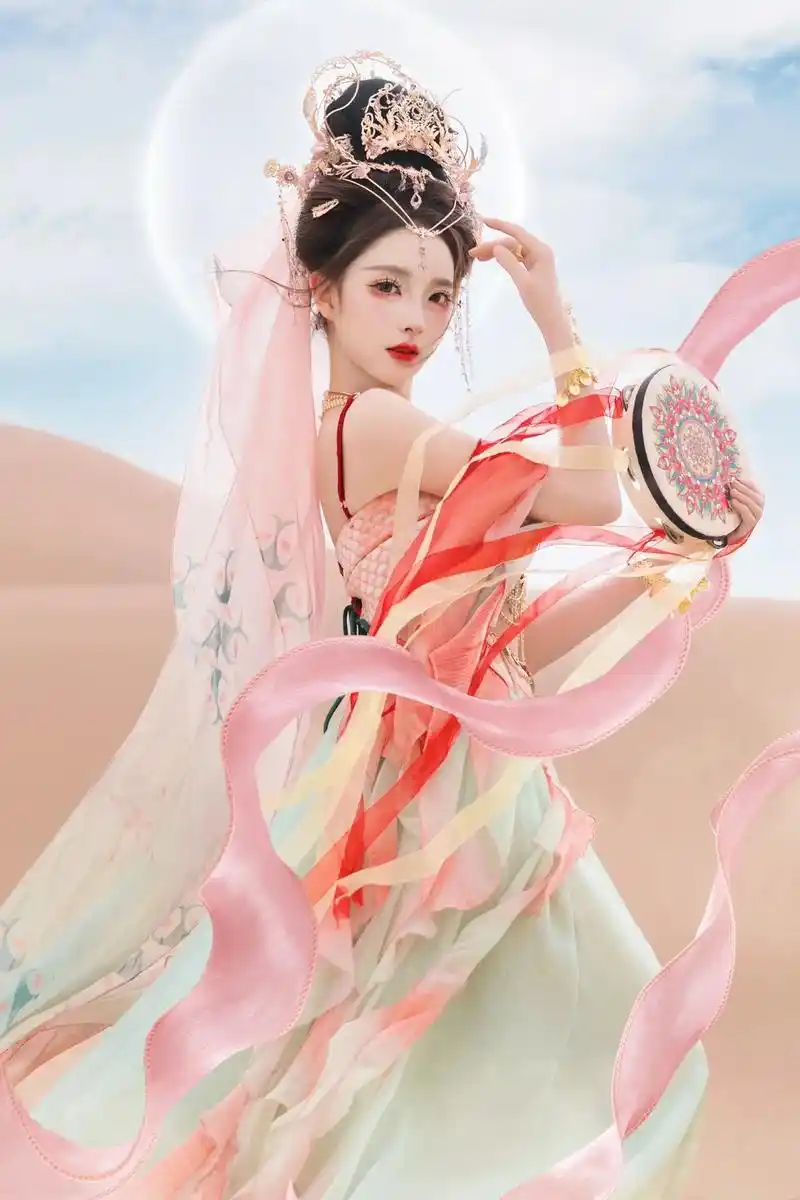 硬控你10秒钟的粉色系飞天|敦煌飞天.#敦煌飞天 #总要去趟 - 抖音