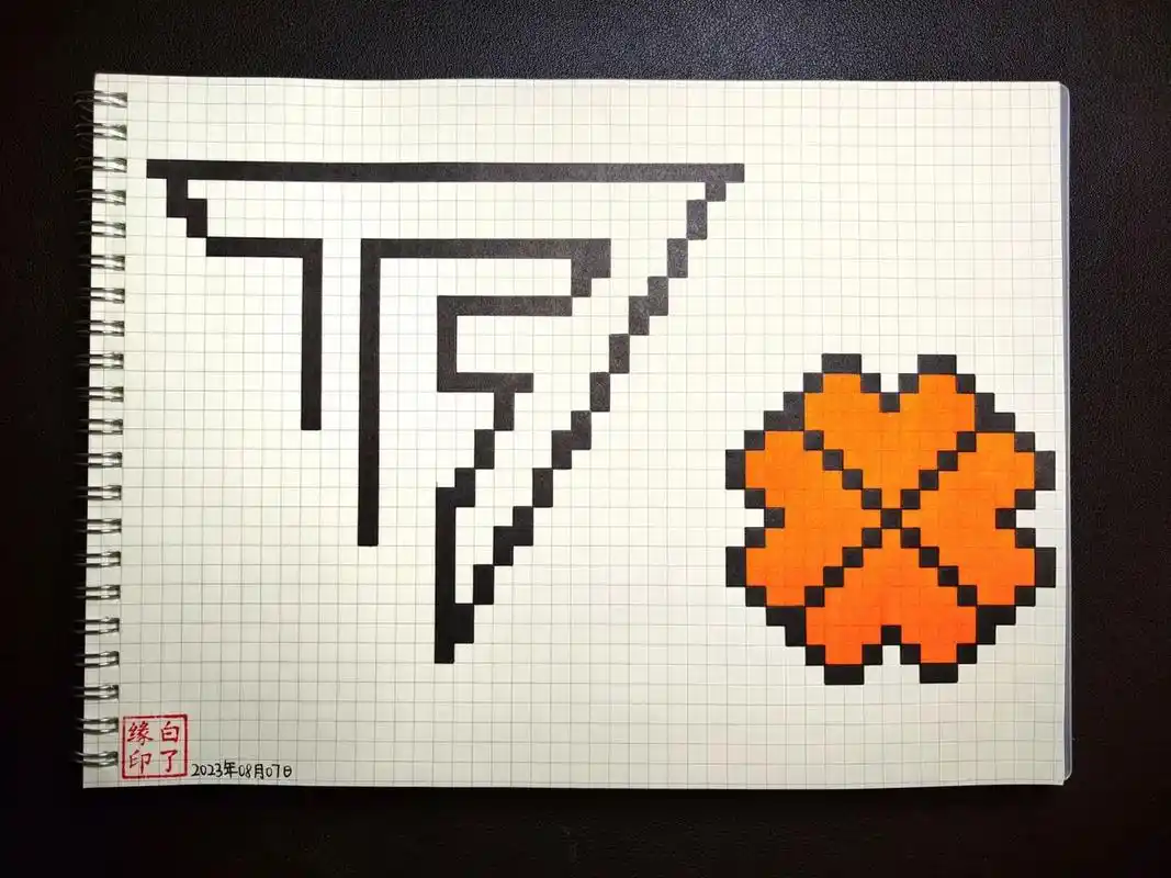 像素画 tfboys十周年 临摹非原创 b5网格本 5mm格子 47701527