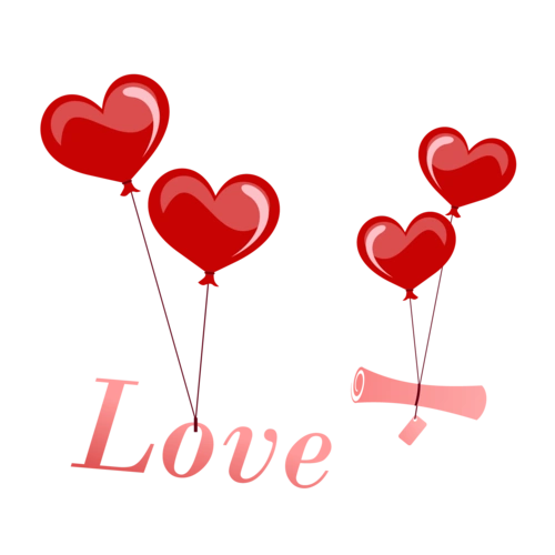 情人节love爱心气球图片