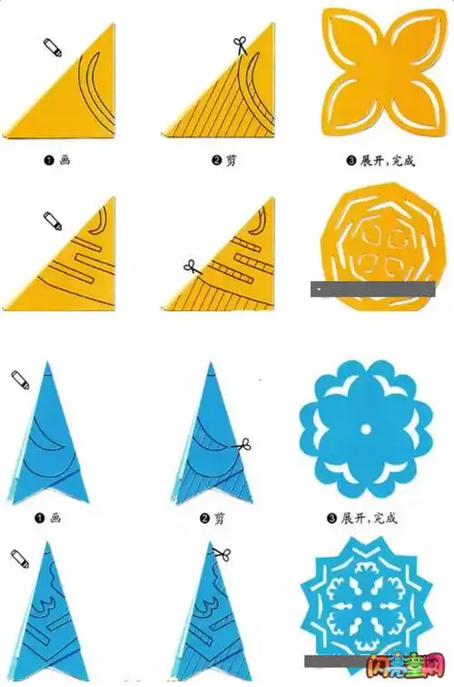 如何剪窗花初学者拿来练手的窗花剪纸教程二年级简单