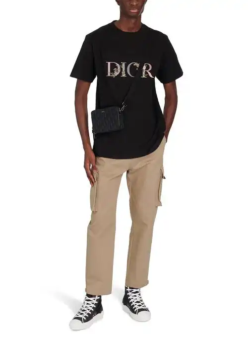 【包邮包税】 dior迪奥 21年春夏 男士 短袖t恤 t-shirt dior fleurs