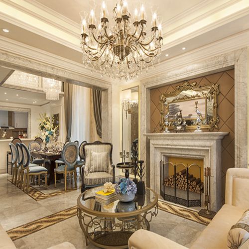 法式 新古典家装装修52套高清别墅 样板房室内设计实景照片