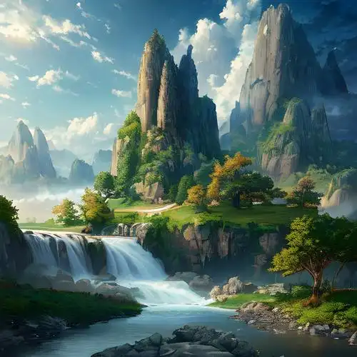 快手头像山水风景