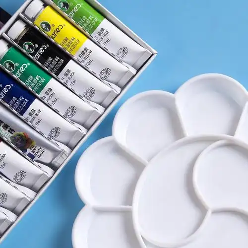 调色颜料儿童塑料调色板丙烯加厚绘画专用画画调色板