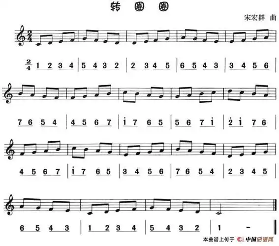 转圈圈(八孔竖笛线简谱对照版)(1)_转圈圈 宋宏群曲.jpg