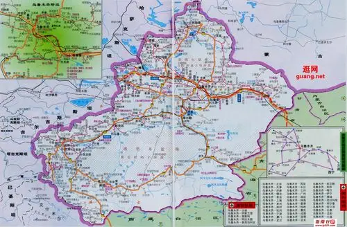 新疆自治区行政地图