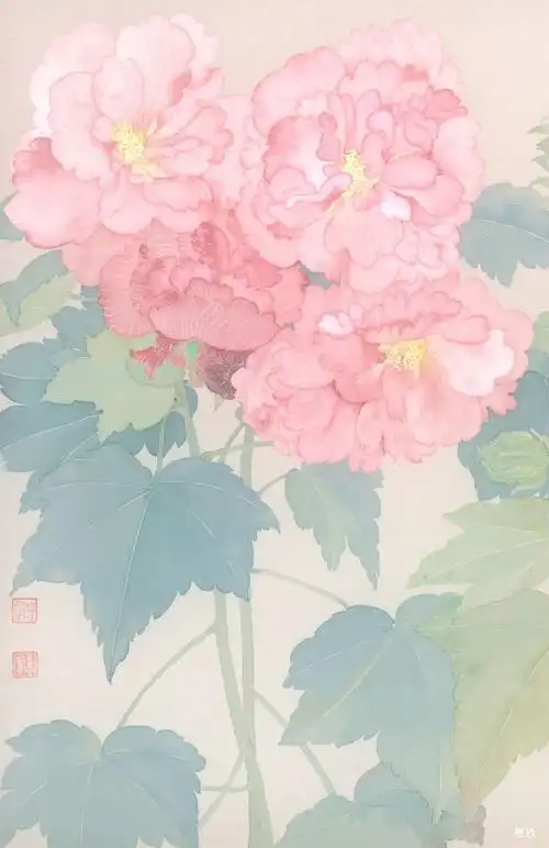 杨娜的花鸟画作品比较典型的风格还是没骨.