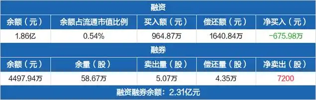 圣邦股份:融资净偿还675.98万元,融资余额1.86亿元(05-10)