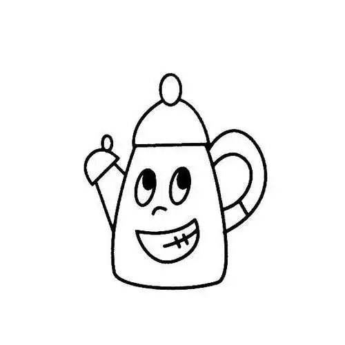 蔬菜简笔画 水壶的卡通画法3