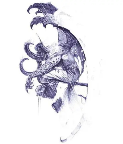 魔兽世界玩家圆珠笔绘伊利丹 wow有爱玩家圆珠笔画伊利丹