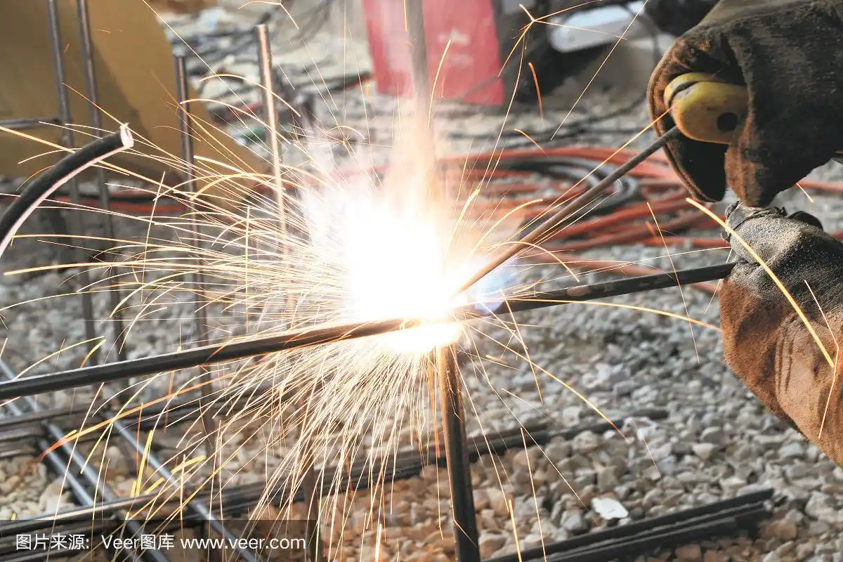 电弧焊接施工,特写