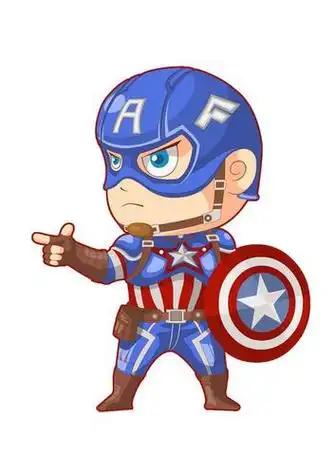 q版漫威简笔画美国队长