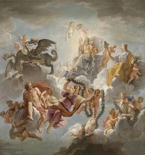 大型壁画 客厅沙发餐厅背景墙西方名画油画壁纸墙纸天花吊顶 天使