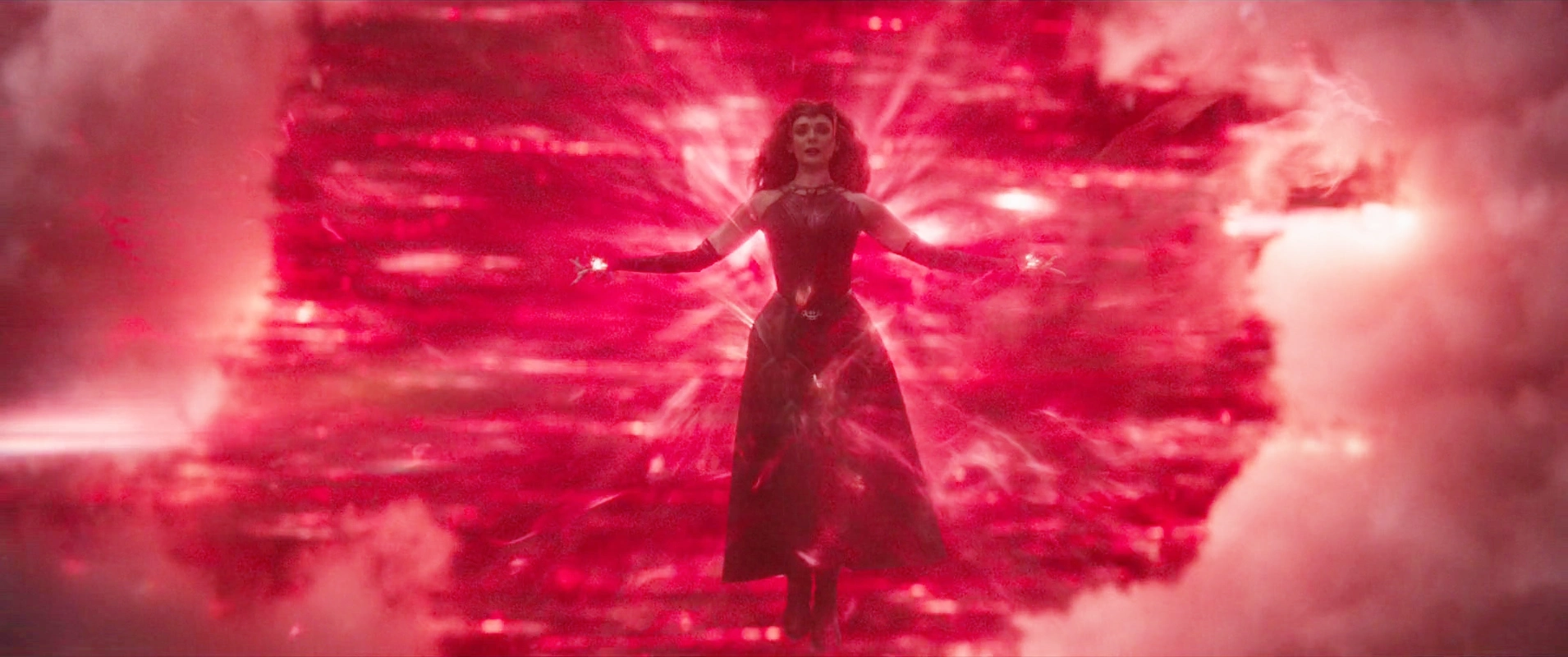 1月份上线的《旺达幻视》第9集27分31秒旺达放大招猩红女巫觉醒的那一