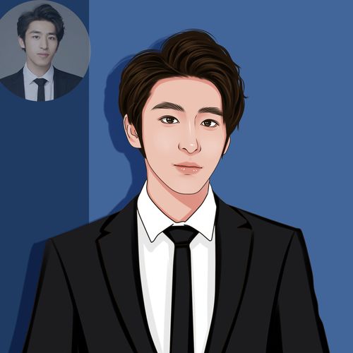 商务写实q版手绘头像画卡通真人照片人像漫画头像定制情侣画像