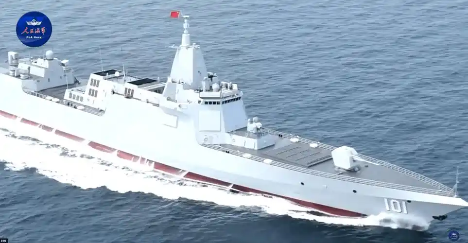 055型驱逐舰鞍山舰,无锡舰入列_舰艇_训练_海军