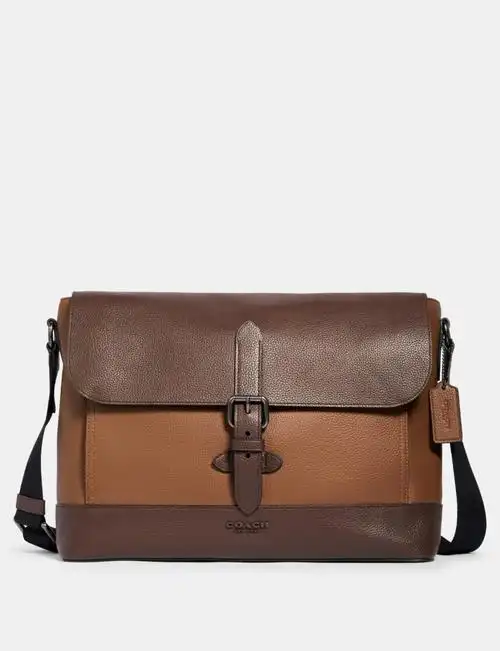 coach蔻驰男包奥莱hudson斜挎翻盖公文包简约有质感