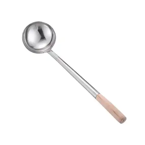 不锈钢炒勺大马勺长木柄汤勺食堂厨房打菜粥勺锅锅铲