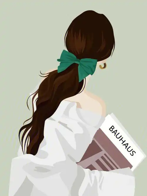 手绘文艺范气质头像不露脸