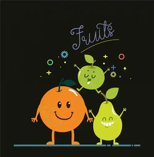 手绘可爱水果插画