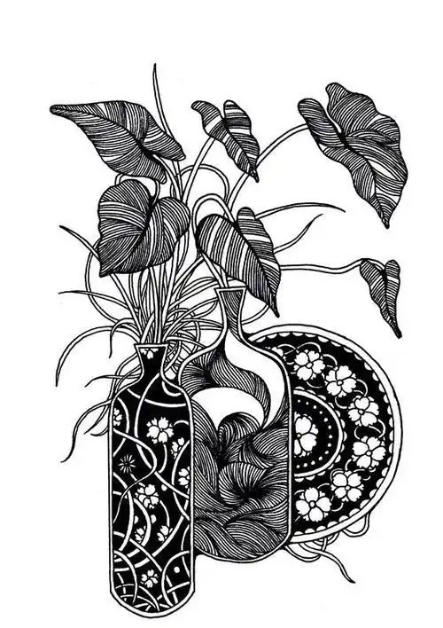 中国风黑白装饰画设计作品