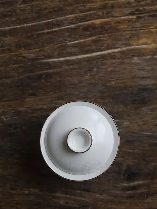 茶香记隐山堂月牙白小茶器盖碗功夫茶具