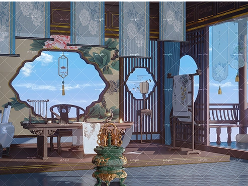 古风书房#日系场景#室内场景#古风建筑