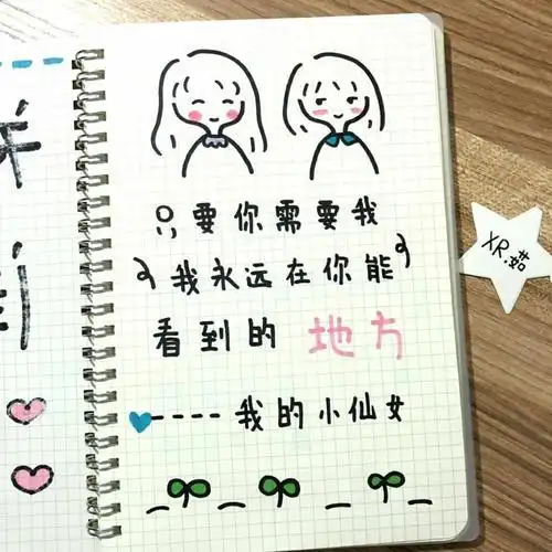 手绘闺蜜简笔画配文字