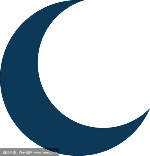 半月形孤立图标