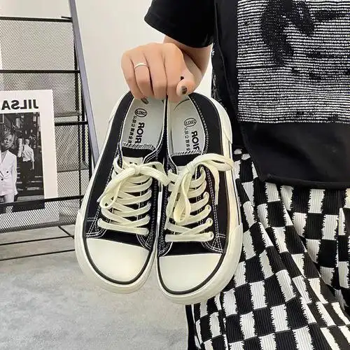 回力翘跟低帮帆布鞋女鞋底巨软不磨脚