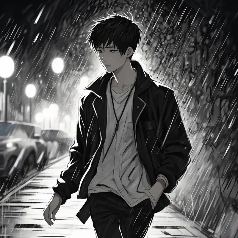 男生雨中伤感淋雨头像92