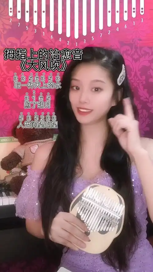 记录生活拇指琴简谱教学大风吹