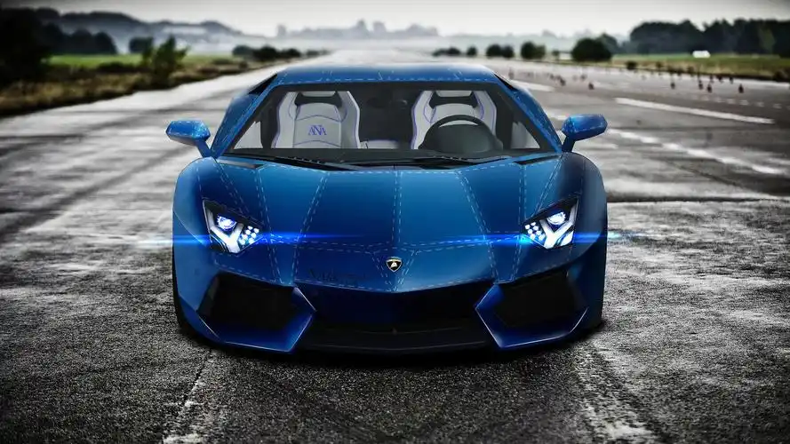 蓝色的超级跑车兰博基尼aventador lp700-4 壁纸 - 1920x1080 全高清