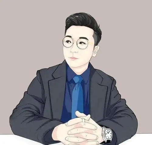 手绘男头像成熟商务