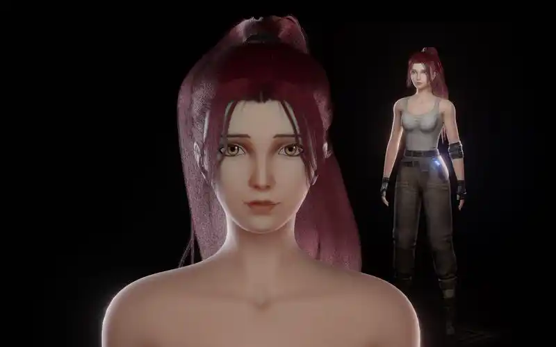 灵笼红蔻blender第一次捏人有点小紧张