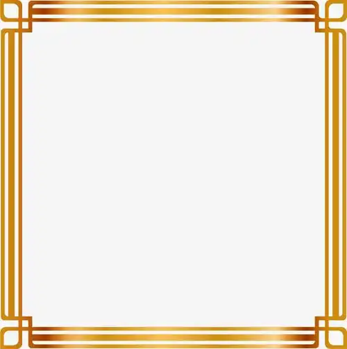 矢量手绘金色边框