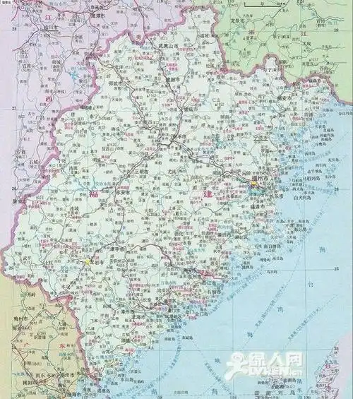福建省地图