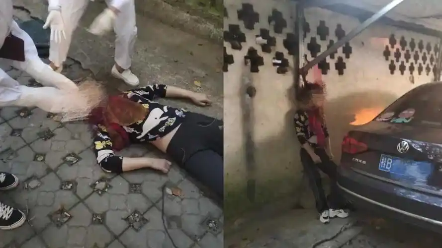 女子小区内疑似上吊身亡居民清晨路过被吓坏事发现场曝光