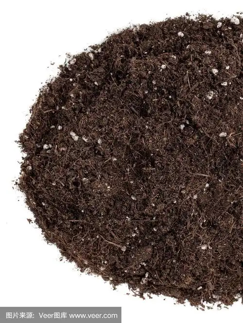 一堆盆栽土(土)孤立在白色上