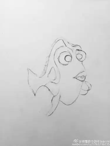 海底总动员多莉怎么画 多莉的卡通画画法 多莉简笔画手绘教程多莉去