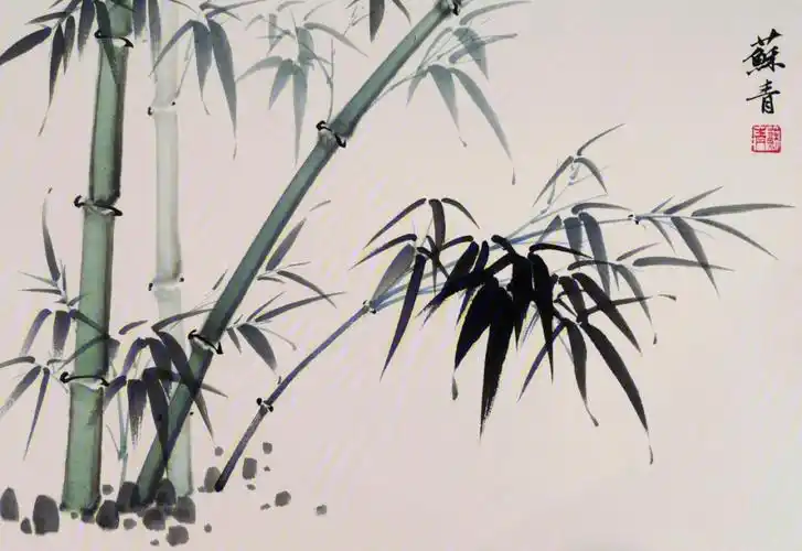 国画小写意作品竹之赞歌